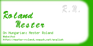 roland mester business card